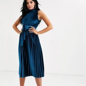 Blue Velvet Dress